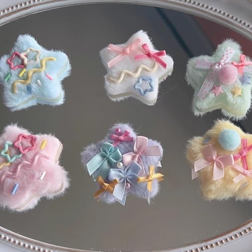 Schöne Sternmuster Haare Barrettes Pferdeschwanzhalter Clip Fashion Hair Accessoire Für Partys Und Alltagsoutfits von HDOYTXXM