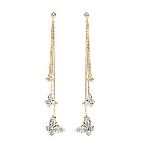 Stilvolle Baumelnde Ohrringe Mit 3 Kristallschmetterlingen Und Quasten Design Modischer Kirsite Schmuck Für Tägliche Verschleiß Allergie Resistenter Zinklegungsohrzubehör Stilvolle Baumelnde Ohrringe Mit 3 Kristallschmetterlingen Und Quasten Design Modischer Kirsite Schmuck Für Tägliche Verschleiß Allergie Resistenter Zinklegungsohrzubehör von HDOYTXXM