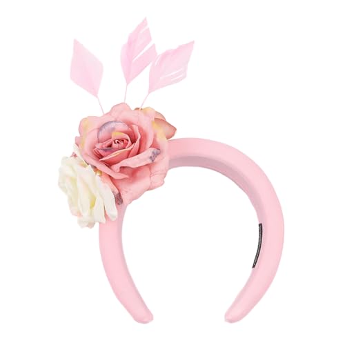 Stirnbänder Für Frauen Mädchen Breit Schlichter Turban Stirnband Federn Haarbänder Süßigkeiten Farbe Haare Reifen von HDOYTXXM