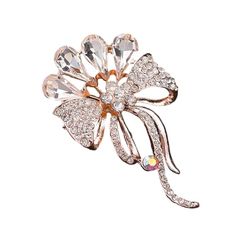 Strasssteine Dekorierte Brosche Metall Vintage Kleidung Accessoire Legierung Textur SPARKLING PIN Geeignet Für Formelle Veranstaltung Vintage Brosche Accessoire von HDOYTXXM