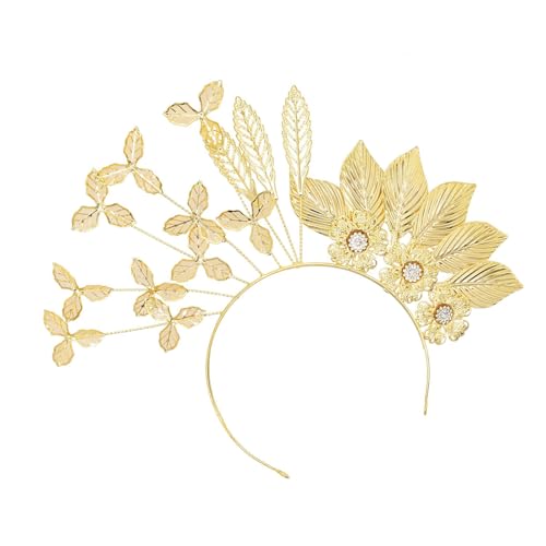 Übertriebenes Blumen Und Blatt Stirnband Für Die Braut Elegantes Haarranken Haarband Hochzeits Haarband Braut Kopfschmuck Für Die Zeremonie von HDOYTXXM