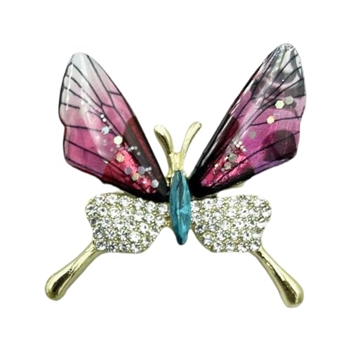 Vintage Chinesische Stile Schmetterlingsbrosche Mit Kristallen Verzierung Für Blusenbedeckungen Schals Formelle Veranstaltung Verschleiß Strebesteine Schmetterlingsbrosche Pin von HDOYTXXM