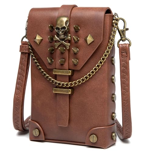 Vintage Inspirierte Schädelumhängetasche Für Damen Modische Leder Crossbody Taschen Die Für Partys Und Pendeln Geeignet Sind von HDOYTXXM