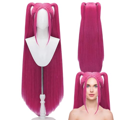 Demon Hunters Costume Rumi Perücke Cosplay Kids Anime Mira Zoey-Kostümperücken Cosplay-Perücke Lila Zopfperücke Hitzebeständiges Synthetisches Haar Für Kid Halloween, Karneval, Party (#01) von HDQQEU
