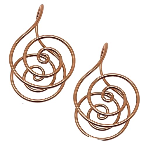 HDQQEU Copper Palm Ring Reiki Spiral Hand Rings for Meditation & Energy Healing, Handmade Copper Cuffs for Crystal Work, Manifestation And Chakra Balancing, kupferschmuck für Meditation (2 STK) von HDQQEU
