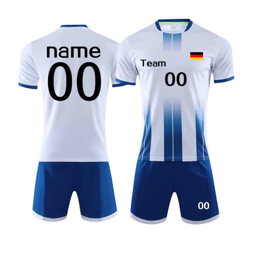 HDSD Fußball Trikot Kinder Erwachsene Set Benutzerdefiniertes Name Nummer Team für Fußball Set von HDSD