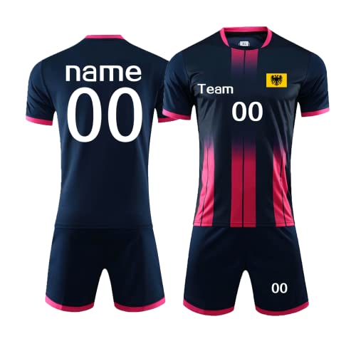 HDSD Fußball Trikot Kinder Erwachsene Set Benutzerdefiniertes Name Nummer Team für Fußball Set von HDSD