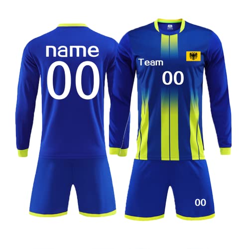 HDSD Fußball Trikot Kinder Erwachsene Set Benutzerdefiniertes Name Nummer Team für Fußball Set von HDSD