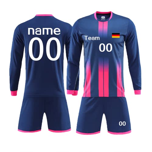 HDSD Fußball Trikot Kinder Erwachsene Set Benutzerdefiniertes Name Nummer Team für Fußball Set von HDSD