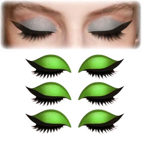 5D Volumen Lidschatten-Wimpernpatches – 2-in-1 wiederverwendbare Make-up-Aufkleber mit falschen Wimpern und Lidschatten, wasserfest und ganztägiger Halt(# C) von HDSDVNON
