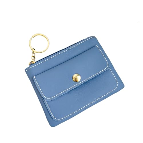 HDSDVNON Süß genähte Schlüsselanhänger-Münztasche – kompakte PU-Geldbörse mit Außentasche, passende Mini-Geldbörse for das Wesentliche des täglichen Bedarfs(Rosered) von HDSDVNON