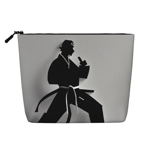 HDSKFNS Beeindruckende Kosmetiktasche mit Karate-Aufdruck für Damen, Reise-Make-up-Tasche mit Reißverschluss, ideal für den täglichen Gebrauch und Reisen von HDSKFNS