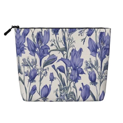 HDSKFNS Bluebell Design 02 Kosmetiktasche, Make-up-Tasche für Damen, Reise-Make-up-Tasche mit Reißverschluss, ideal für den täglichen Gebrauch und Reisen von HDSKFNS