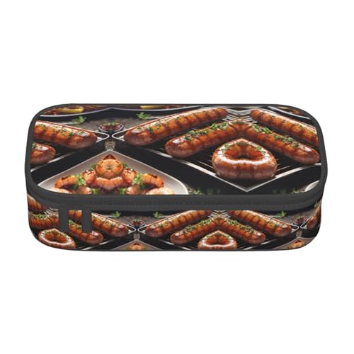 HDSKFNS Federmäppchen mit Fast Food Print, großes Fassungsvermögen, perfekt für Arbeit, Reisen von HDSKFNS