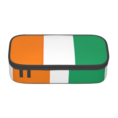 HDSKFNS Federmäppchen mit Flagge der Elfenbeinküste, Bleistifte, Marker-Box, großes Fassungsvermögen, perfekt für Arbeit und Reisen von HDSKFNS