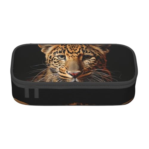 HDSKFNS Federmäppchen mit Leopardenmuster, Bleistifte, Marker-Box, großes Fassungsvermögen, perfekt für Arbeit und Reisen HDSKFNS Federmäppchen mit Leopardenmuster, Bleistifte, Marker-Box, großes Fassungsvermögen, perfekt für Arbeit und Reisen von HDSKFNS