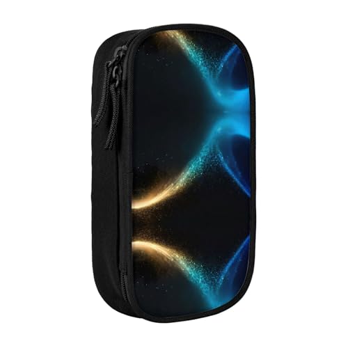 HDSKFNS Federmäppchen mit abstraktem geometrischem Druck, großes Fassungsvermögen, Federmäppchen, Reißverschluss, Stiftebox, Oxford-Stoff von HDSKFNS