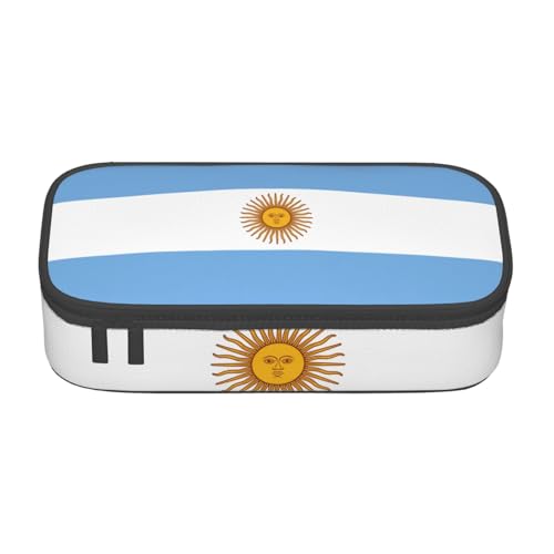 HDSKFNS Federmäppchen mit argentinischer Flagge, Federmäppchen, Künstlerstifte, Marker-Box, großes Fassungsvermögen, perfekt für Arbeit und Reisen von HDSKFNS