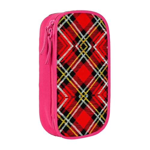 HDSKFNS Federmäppchen mit rotem und schwarzem Druck, großes Fassungsvermögen, Federmäppchen mit Reißverschluss, Oxford-Stoff von HDSKFNS