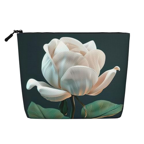 HDSKFNS Kosmetiktasche mit 3D-Blumendruck, Make-up-Tasche für Damen, Reise-Make-up-Tasche mit Reißverschluss, ideal für den täglichen Gebrauch auf Reisen von HDSKFNS