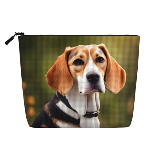 HDSKFNS Kosmetiktasche mit Beagle-Hunde-Aufdruck, Make-up-Tasche für Damen, Reise-Make-up-Tasche mit Reißverschluss, ideal für den täglichen Gebrauch auf Reisen von HDSKFNS