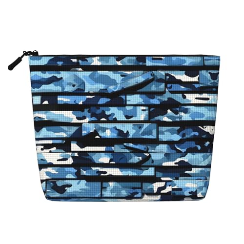 HDSKFNS Kosmetiktasche mit Camouflage-Muster, für Damen, Reise-Make-up-Tasche mit Reißverschluss, ideal für den täglichen Gebrauch, Reisen von HDSKFNS