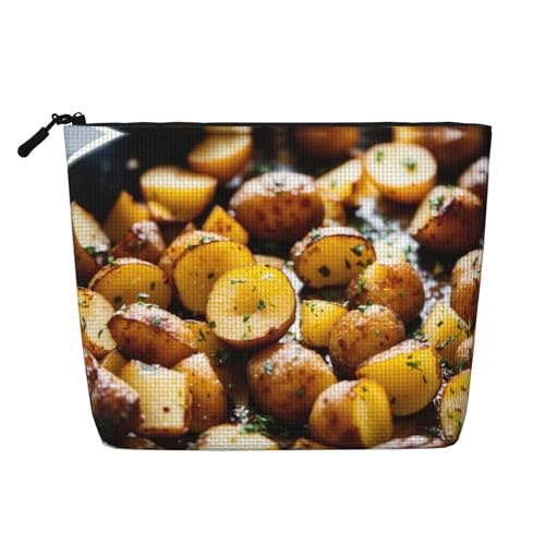 HDSKFNS Kosmetiktasche mit Gartenkartoffel-Druck, Make-up-Tasche für Damen, Reise-Make-up-Tasche mit Reißverschluss, ideal für den täglichen Gebrauch und Reisen von HDSKFNS