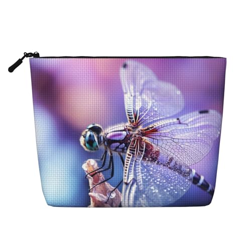 HDSKFNS Kosmetiktasche mit Libellen-Druck, für Damen, Reise-Make-up-Tasche mit Reißverschluss, ideal für den täglichen Gebrauch, Reisen von HDSKFNS