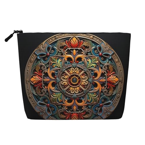 HDSKFNS Kosmetiktasche mit Medaillon-Motiv, für Damen, Reise-Make-up-Tasche mit Reißverschluss, ideal für den täglichen Gebrauch und Reisen HDSKFNS Kosmetiktasche mit Medaillon-Motiv, für Damen, Reise-Make-up-Tasche mit Reißverschluss, ideal für den täglichen Gebrauch und Reisen von HDSKFNS