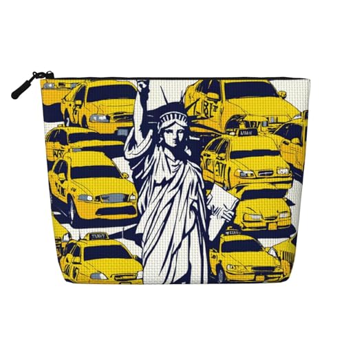 HDSKFNS Kosmetiktasche mit New York City Aufdruck, Make-up-Tasche für Damen, Reise-Make-up-Tasche mit Reißverschluss, ideal für den täglichen Gebrauch und Reisen von HDSKFNS