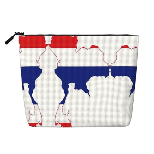 HDSKFNS Kosmetiktasche mit Thailand-Flaggen-Druck, Make-up-Tasche für Damen, Reise-Make-up-Tasche mit Reißverschluss, ideal für den täglichen Gebrauch und Reisen von HDSKFNS