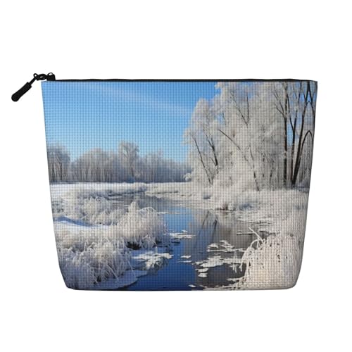 HDSKFNS Kosmetiktasche mit Winteraufdruck, Make-up-Tasche für Damen, Reise-Make-up-Tasche mit Reißverschluss, ideal für den täglichen Gebrauch auf Reisen HDSKFNS Kosmetiktasche mit Winteraufdruck, Make-up-Tasche für Damen, Reise-Make-up-Tasche mit Reißverschluss, ideal für den täglichen Gebrauch auf Reisen von HDSKFNS