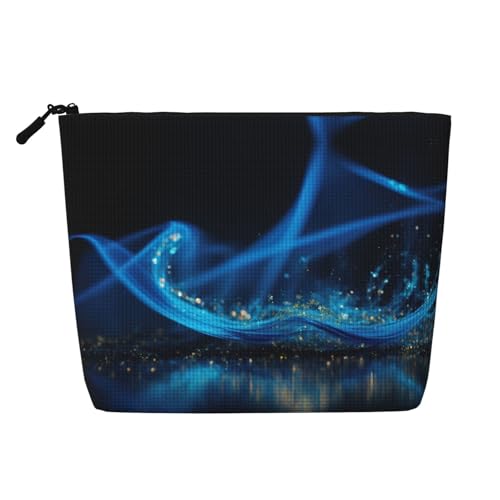 HDSKFNS Kosmetiktasche mit abstraktem geometrischem Druck, Make-up-Tasche für Damen, Reise-Make-up-Tasche mit Reißverschluss, ideal für den täglichen Gebrauch, Reisen, Schwarz, Einheitsgröße von HDSKFNS