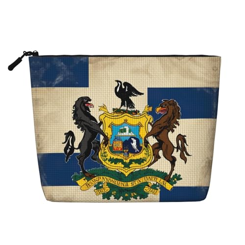 HDSKFNS Kosmetiktasche mit abstrakter Pennsylvania-Staatsflagge, Map02, für Damen, Reise-Make-up-Tasche mit Reißverschluss, ideal für den täglichen Gebrauch und Reisen von HDSKFNS