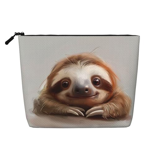 HDSKFNS Kosmetiktasche mit bezauberndem Faultier-Druck, Make-up-Tasche für Damen, Reise-Make-up-Tasche mit Reißverschluss, ideal für den täglichen Gebrauch auf Reisen von HDSKFNS