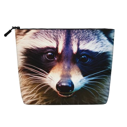 HDSKFNS Kosmetiktasche mit niedlichem Waschbär-Motiv, für Damen, Reise-Make-up-Tasche mit Reißverschluss, ideal für den täglichen Gebrauch auf Reisen von HDSKFNS