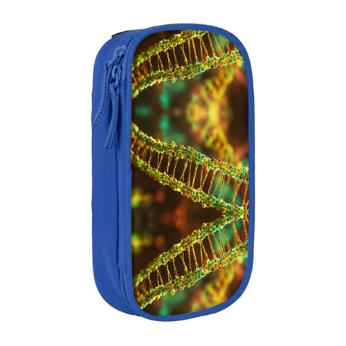 HDSKFNS Niedliches Federmäppchen mit DNA-Kette, Fotodruck, großes Fassungsvermögen, Federmäppchen, Reißverschluss, Stiftebox, Oxford-Stoff von HDSKFNS