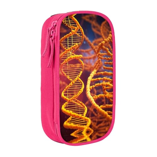 HDSKFNS Niedliches Federmäppchen mit DNA-Kette, Fotodruck, großes Fassungsvermögen, Federmäppchen, Reißverschluss, Stiftebox, Oxford-Stoff von HDSKFNS