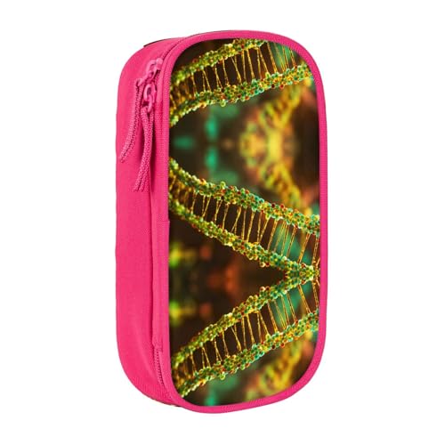 HDSKFNS Niedliches Federmäppchen mit DNA-Kette, Fotodruck, großes Fassungsvermögen, Federmäppchen, Reißverschluss, Stiftebox, Oxford-Stoff von HDSKFNS