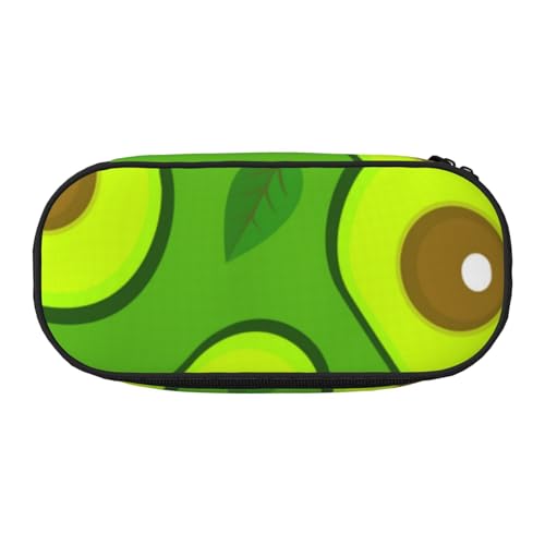 HDTVTV Avocado auf grünem Essen und Trinken Bleistiftbeutel Stiftetui Tragbare Bleistifttasche Mit Reißverschluss Kosmetiktasche Tasche von HDTVTV