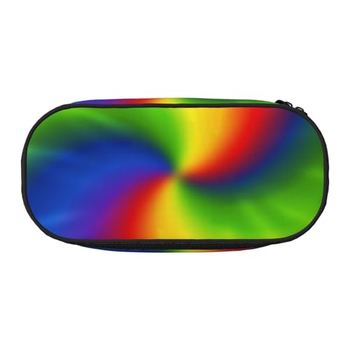 HDTVTV Batik-Regenbogen Bleistiftbeutel Stiftetui Tragbare Bleistifttasche Mit Reißverschluss Kosmetiktasche Tasche von HDTVTV