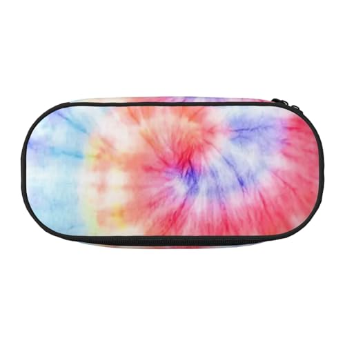 HDTVTV Batik Regenbogen Spiralwirbel Bleistiftbeutel Stiftetui Tragbare Bleistifttasche Mit Reißverschluss Kosmetiktasche Tasche von HDTVTV