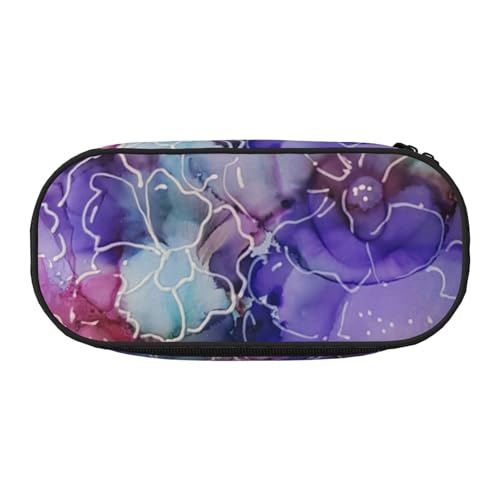 HDTVTV Batikblumen Bleistiftbeutel Stiftetui Tragbare Bleistifttasche Mit Reißverschluss Kosmetiktasche Tasche von HDTVTV