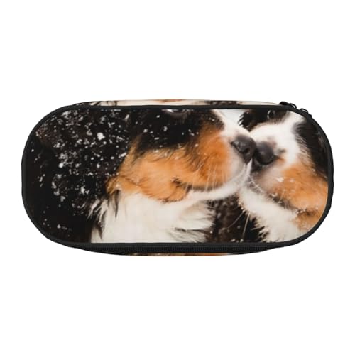 HDTVTV Berner Sennenhund Bleistiftbeutel Stiftetui Tragbare Bleistifttasche Mit Reißverschluss Kosmetiktasche Tasche von HDTVTV