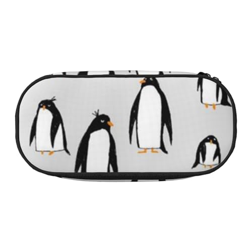 HDTVTV Eine Fülle von Pinguinen Bleistiftbeutel Stiftetui Tragbare Bleistifttasche Mit Reißverschluss Kosmetiktasche Tasche von HDTVTV