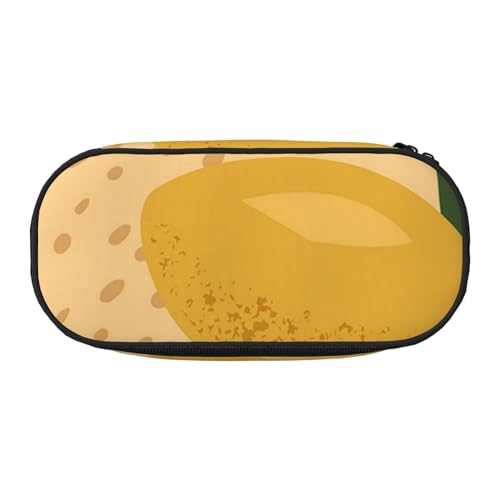 HDTVTV Frucht der Mango und Blätter Muster Bleistiftbeutel Stiftetui Tragbare Bleistifttasche Mit Reißverschluss Kosmetiktasche Tasche von HDTVTV