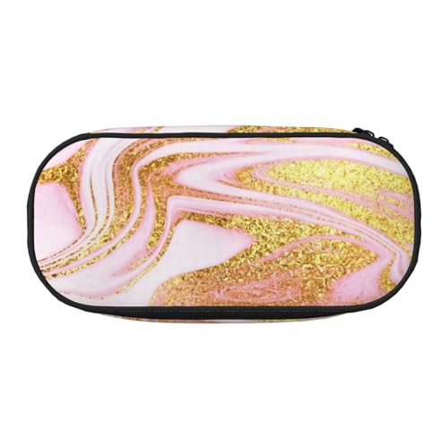 HDTVTV Gold Glitzer Pink Bleistiftbeutel Stiftetui Tragbare Bleistifttasche Mit Reißverschluss Kosmetiktasche Tasche von HDTVTV