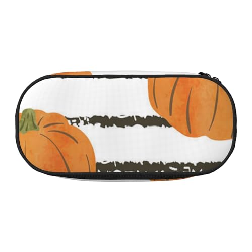 HDTVTV Herbstkürbisse und Blätter Bleistiftbeutel Stiftetui Tragbare Bleistifttasche Mit Reißverschluss Kosmetiktasche Tasche von HDTVTV