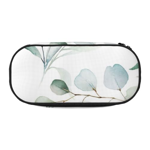 HDTVTV Kunst Aquarell Blatt Bleistiftbeutel Stiftetui Tragbare Bleistifttasche Mit Reißverschluss Kosmetiktasche Tasche von HDTVTV