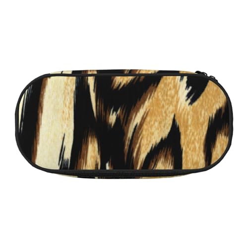 HDTVTV Leopard Löwe Tiger Haut Fell Gestromt Bleistiftbeutel Stiftetui Tragbare Bleistifttasche Mit Reißverschluss Kosmetiktasche Tasche von HDTVTV